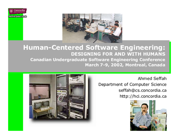 (PDF) An introduction to human-centered software engineering