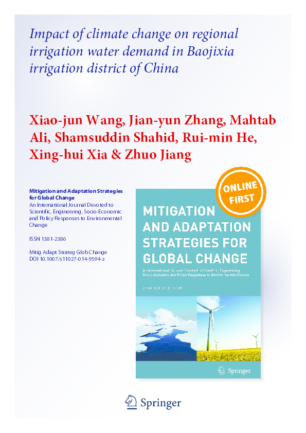 (PDF) Impact of climate change on regional irrigation water demand in ...