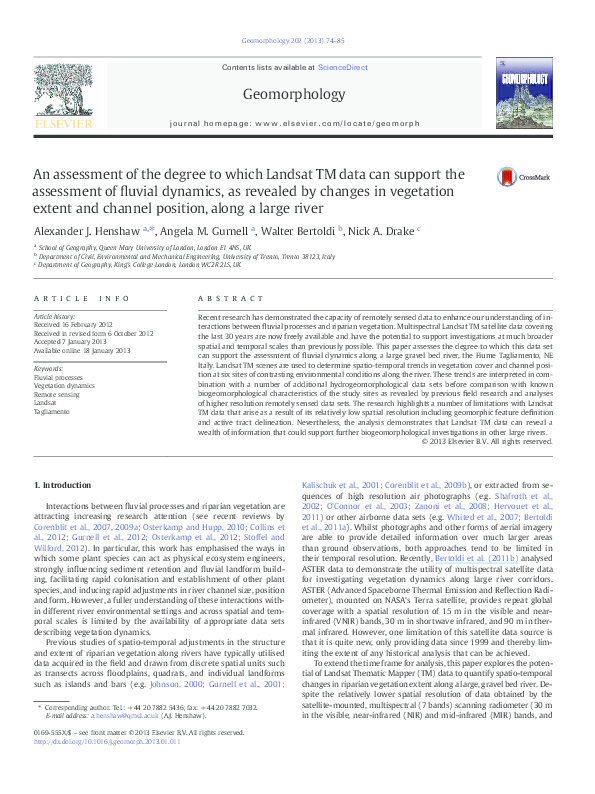 (PDF) An assessment of the degree to which Landsat TM data can support ...