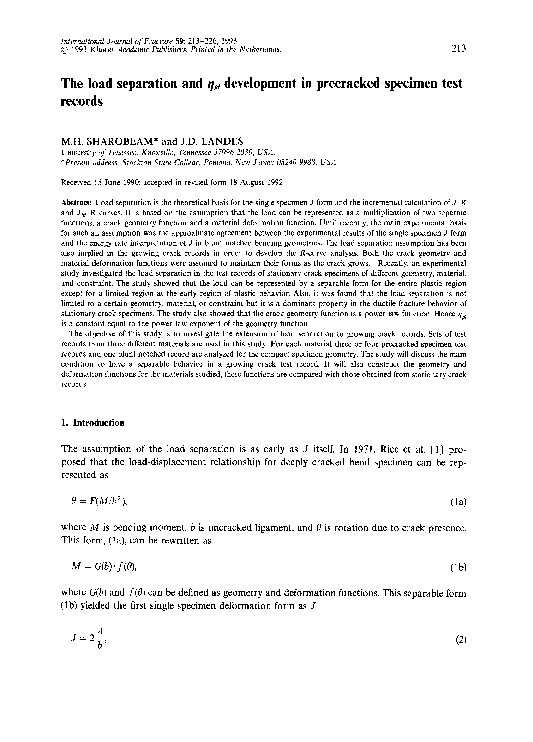 (PDF) The load separation and ? pl | Monir Sharobeam - Academia.edu