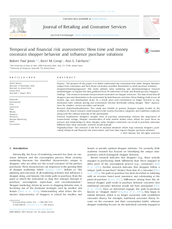(PDF) Temporal and financial risk assessments: How time and money ...