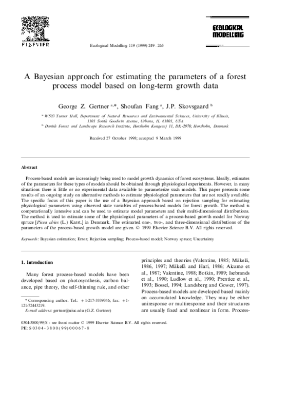 (PDF) A Bayesian approach for estimating the parameters of a forest ...