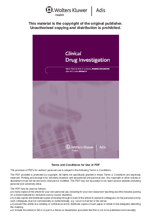 (PDF) Pregabalin in the Treatment of Chronic Pain