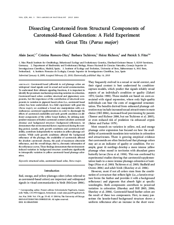 (PDF) Dissecting Carotenoid from Structural Components of Carotenoid ...