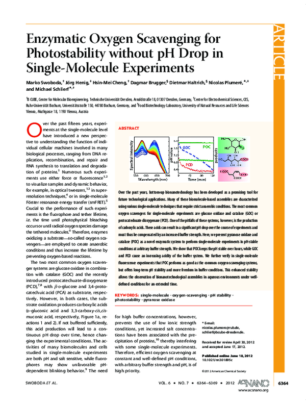 (PDF) Enzymatic Oxygen Scavenging for Photostability without pH Drop in ...
