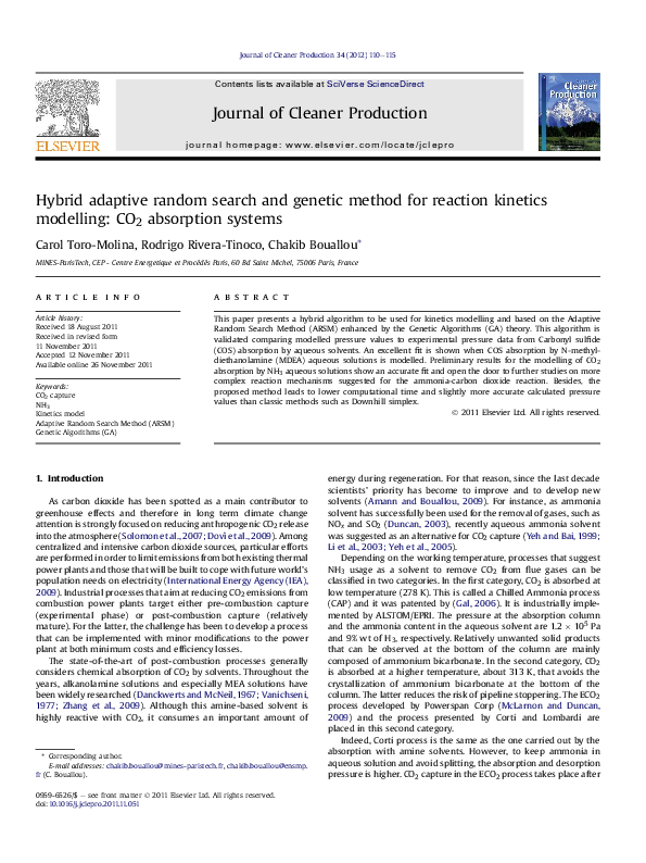 (PDF) Hybrid adaptive random search and genetic method for reaction ...
