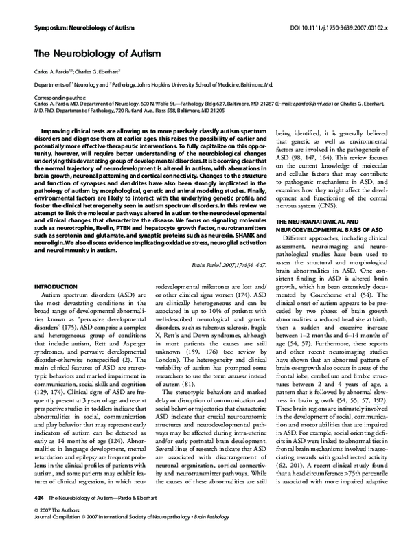 (PDF) The Neurobiology of Autism