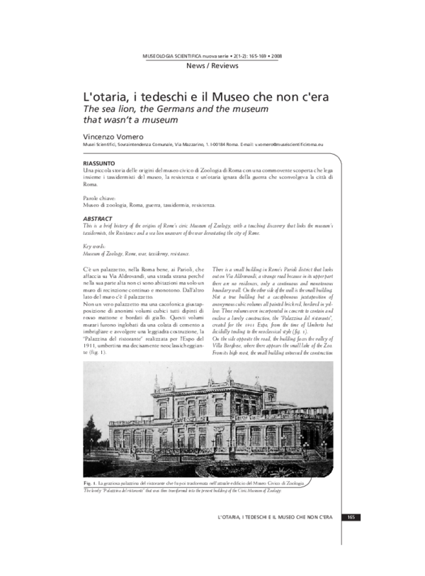 (PDF) l'otaria, i tedeschi e il museo che non c'era - The sea lion, the ...