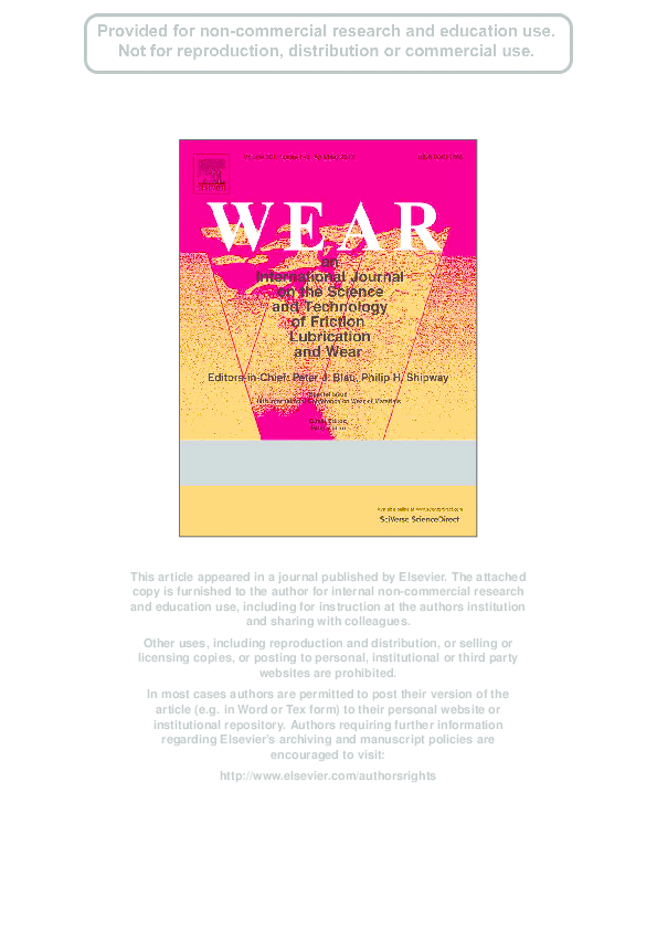 (PDF) Friction and wear of fiber reinforced polyimide composites