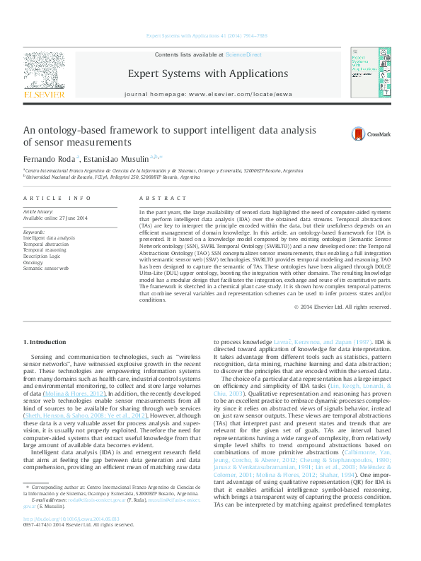 (PDF) An ontology-based framework to support intelligent data analysis ...