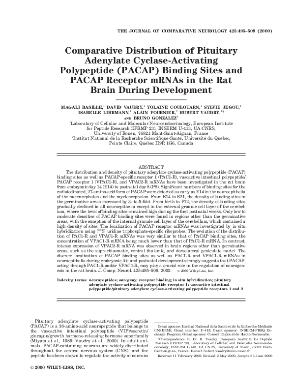 (PDF) Comparative distribution of pituitary adenylate cyclase ...