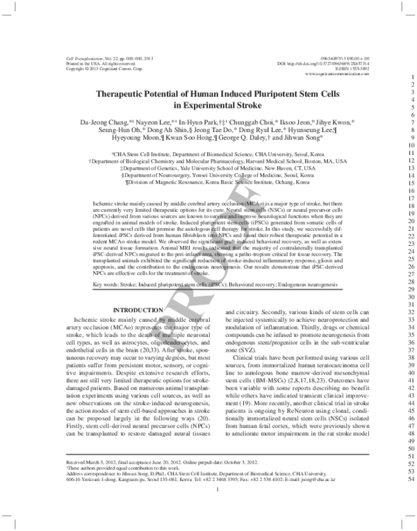 (PDF) Therapeutic Potential of Human Induced Pluripotent Stem Cell ...