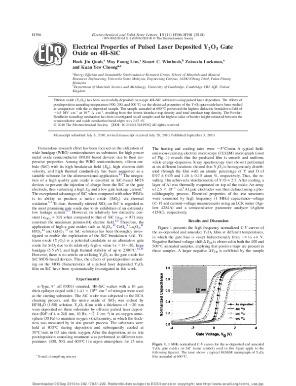 (PDF) ELECTRICAL PROPERTIES OF THE PULSEDLASER DEPOSITED SURFACE