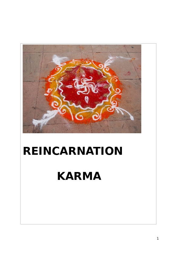 (DOC) REINCARNATION - KARMA