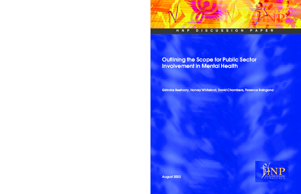 Pdf Outlining The Scope For Public Sector Involvement In Mental
