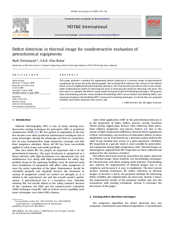(PDF) Defect detection in thermal image for nondestructive evaluation ...