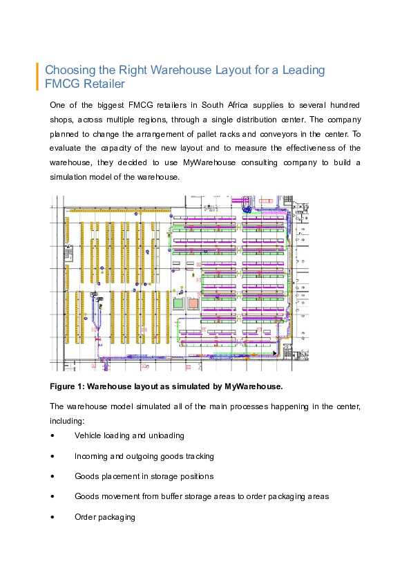 (DOC) Case Study - Warehousing