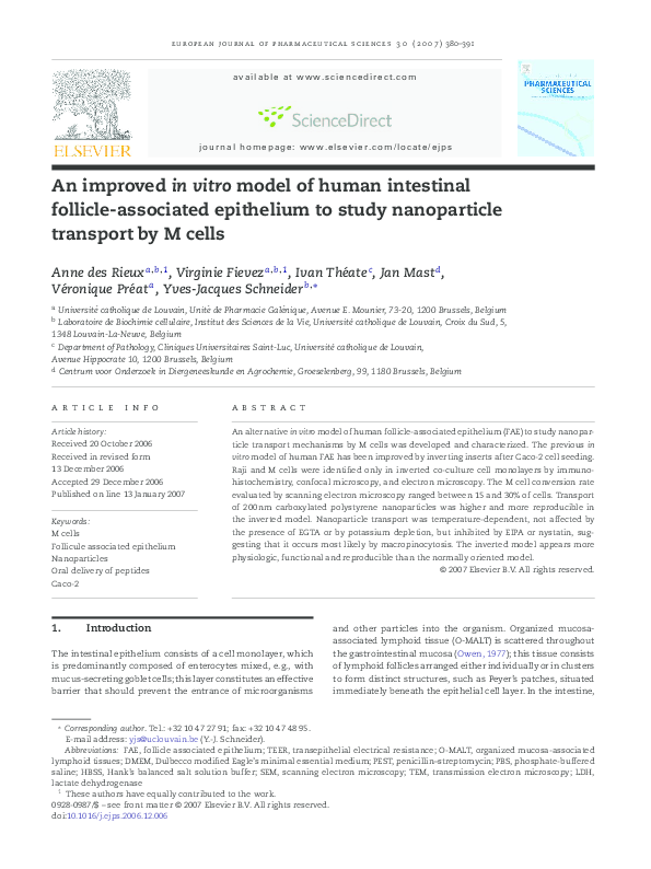(PDF) An improved in vitro model of human intestinal follicle ...