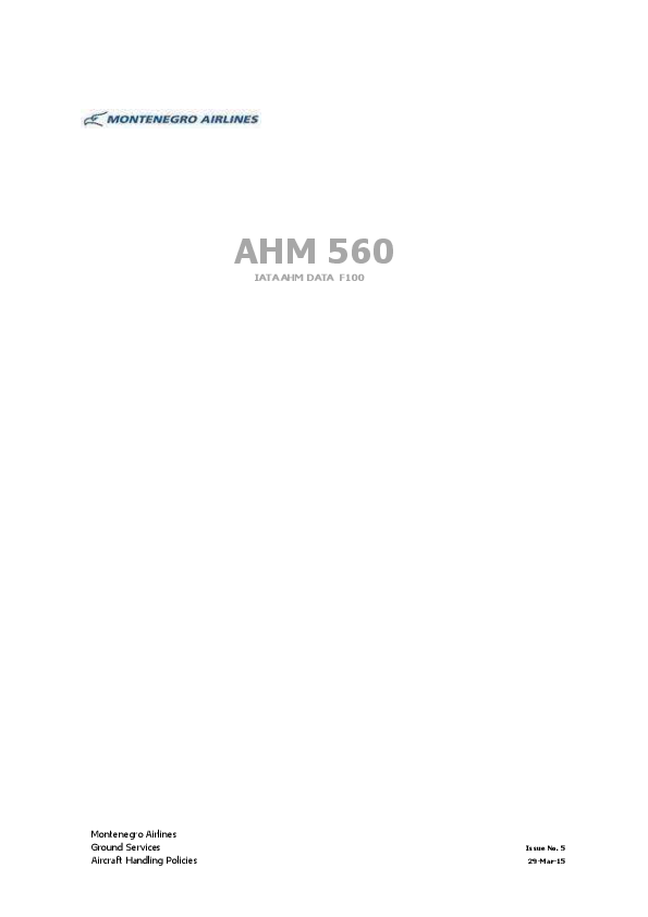 (PDF) AHM 560 IATA AHM DATA F100 Rafael Enrique Sánchez Greiner