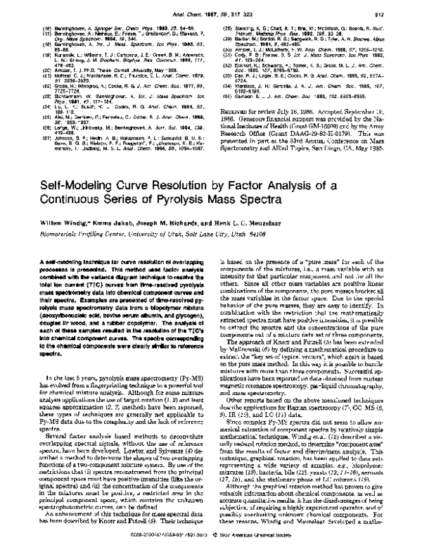 (PDF) Self-modeling curve resolution by factor analysis of a continuous ...
