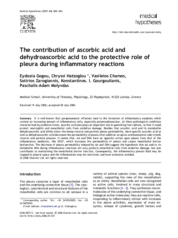 (PDF) The contribution of ascorbic acid and dehydroascorbic acid to the ...