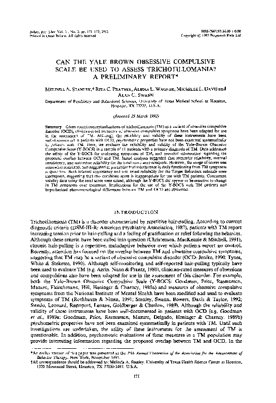 What causes trichotillomania image