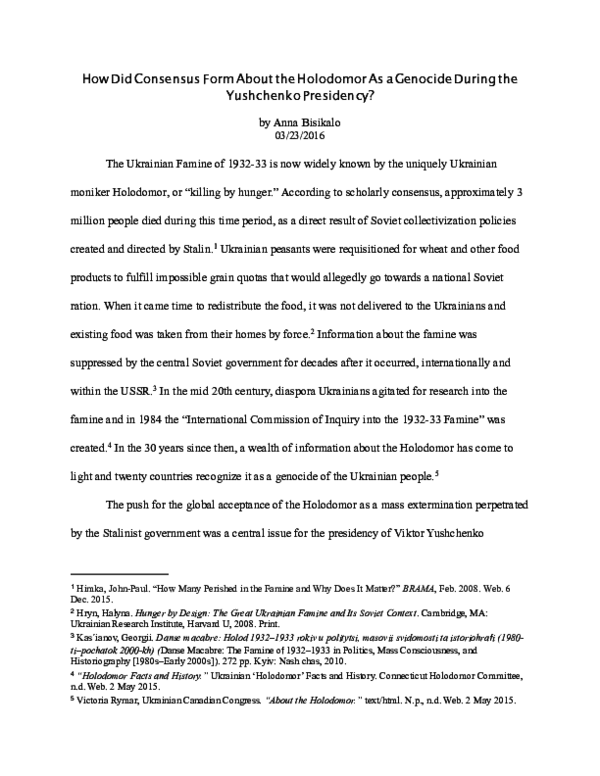 What was the holodomor quizlet picture