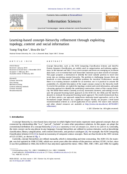 (PDF) Learning-based concept-hierarchy refinement through exploiting ...