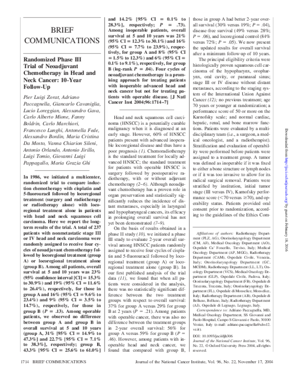 (PDF) Randomized Phase III Trial of Neoadjuvant Chemotherapy in Head ...