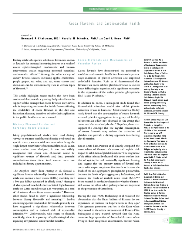(PDF) The acute and subchronic effects of cocoa flavanols on mood