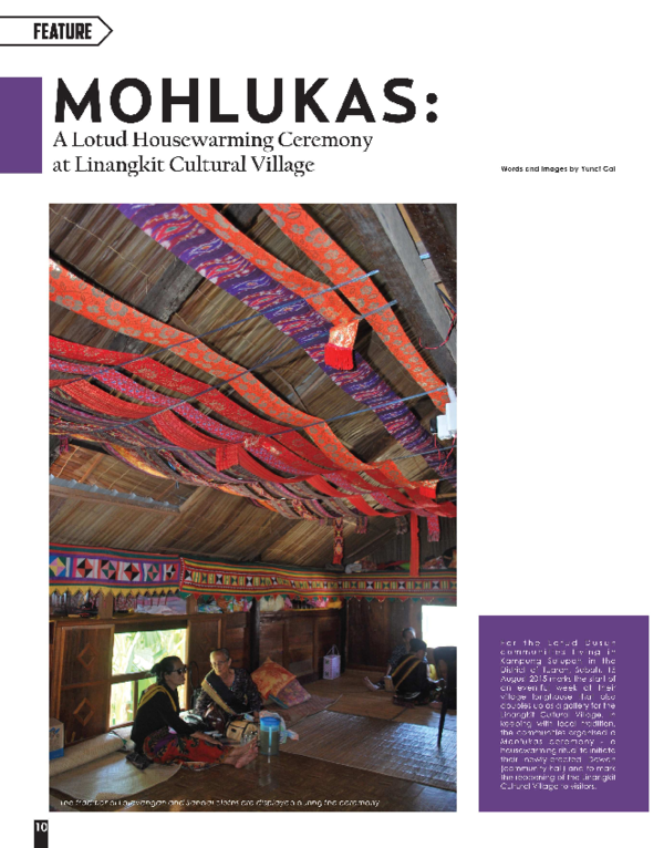 (PDF) Mohlukas: A Lotud Housewarming Ceremony at Linangkit Cultural Village