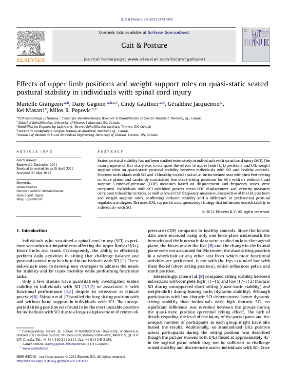(PDF) Effects of upper limb positions and weight support roles on quasi ...