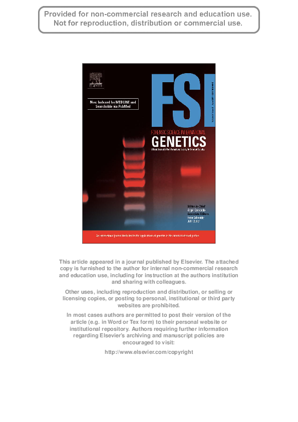 (PDF) IrisPlex A sensitive DNA tool for accurate prediction of blue and brown eye colour in the