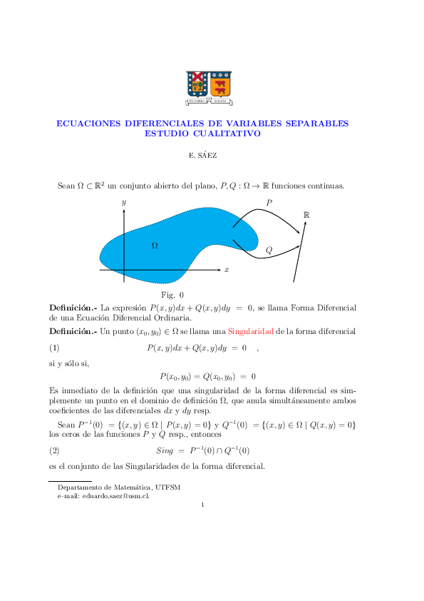 (PDF) ECUACIONES DIFERENCIALES DE VARIABLES SEPARABLES ESTUDIO CUALITATIVO