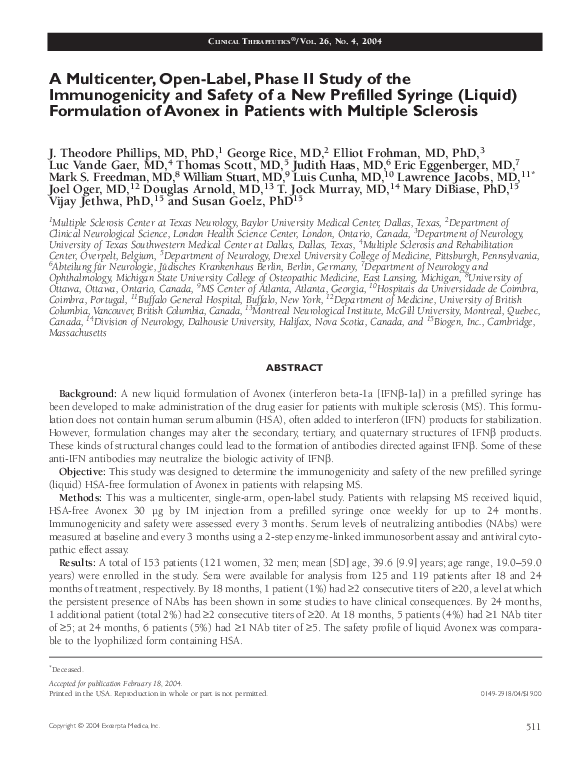 (PDF) A multicenter, open-label, phase II study of the immunogenicity ...
