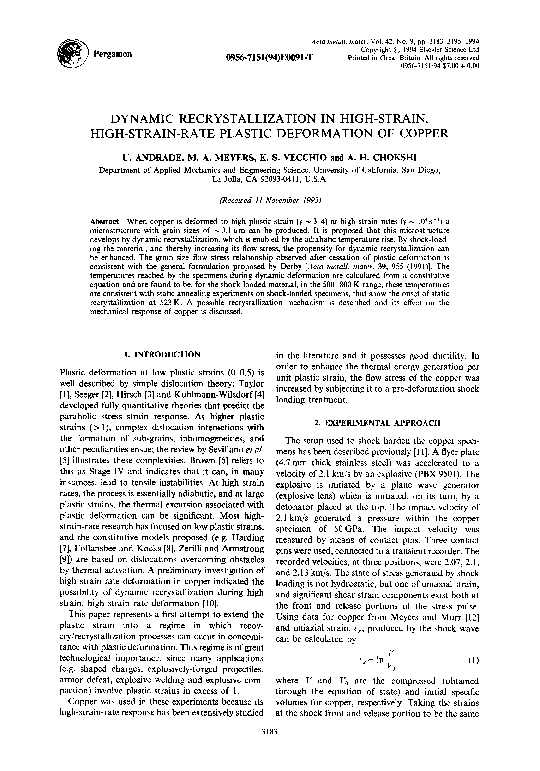 (PDF) Dynamic recrystallization in high-strain, high-strain-rate ...