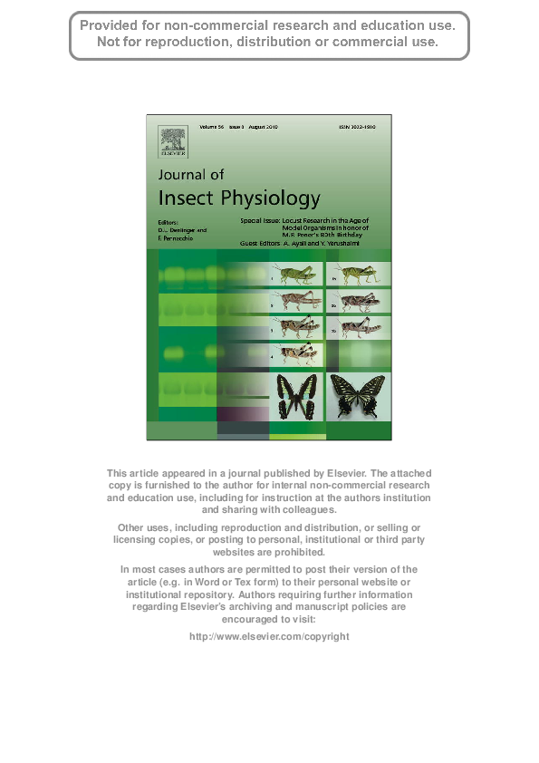 (PDF) The role of octopamine in locusts and other arthropods