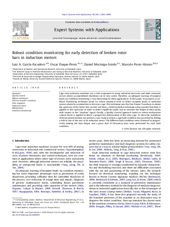 (PDF) Robust condition monitoring for early detection of broken rotor ...
