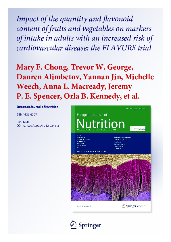 (PDF) Impact of the quantity and flavonoid content of fruits and