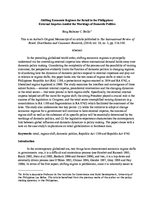 Shift from manufacturing to service economy picture