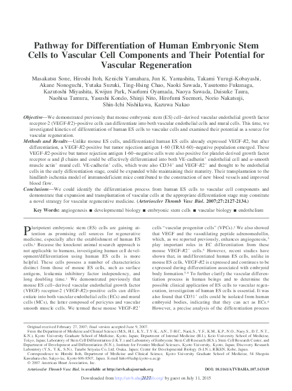 (PDF) Pathway for Differentiation of Human Embryonic Stem Cells to ...