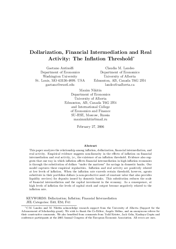 Thesis on dollarization image