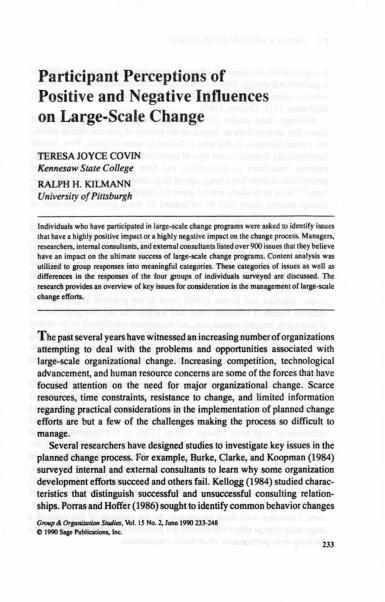 (PDF) Participant Perceptions of Positive and Negative Influences on ...