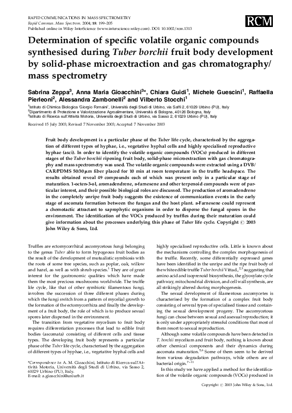 (PDF) Determination of specific volatile organic compounds synthesised ...