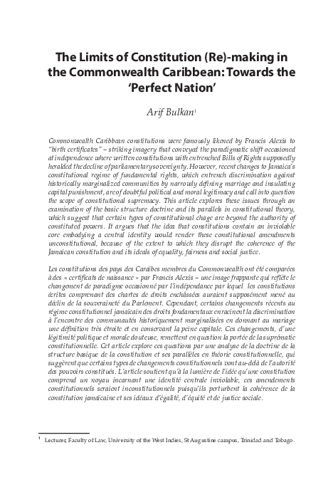 Jamaican Constitution Pdf