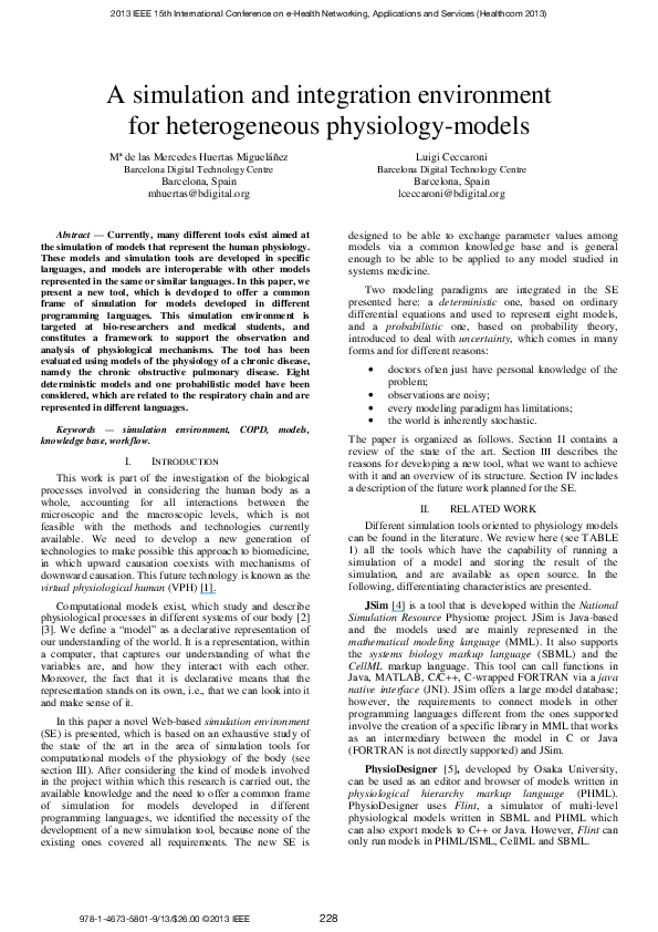 (PDF) A simulation and integration environment for heterogeneous ...