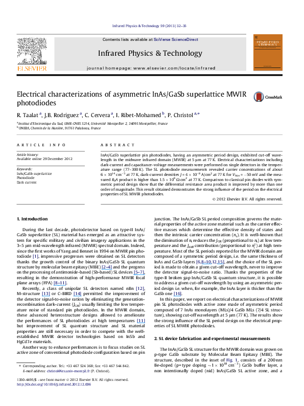(PDF) Electrical characterizations of asymmetric InAs/GaSb superlattice ...