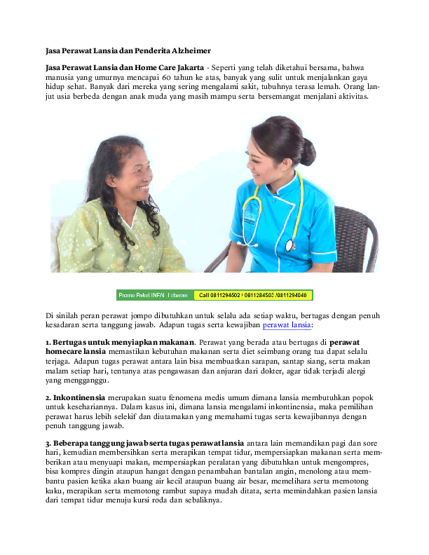 Jasa Homecare Jakarta