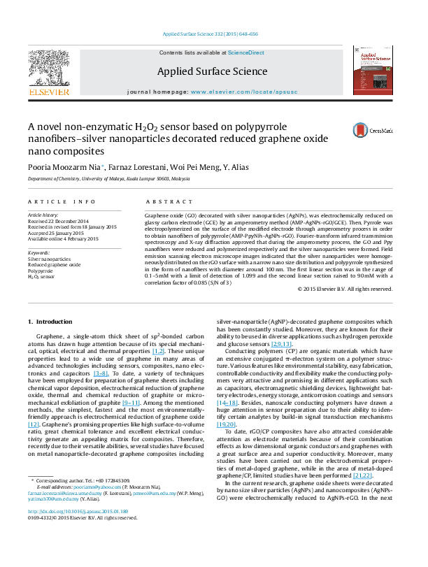 (PDF) A novel non-enzymatic H2O2 sensor based on polypyrrole nanofibers ...