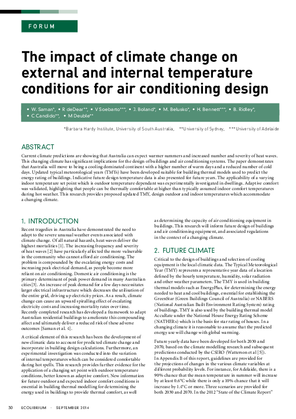 (PDF) The impact of climate change on external and internal temperature ...